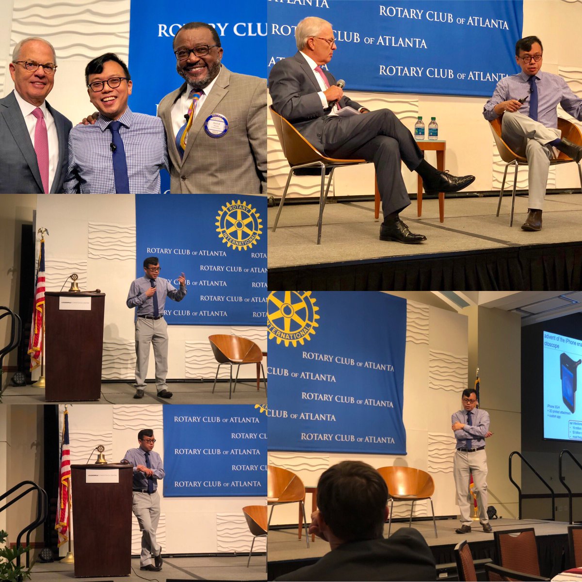 Great rotary meeting today listening to <a href="/WilburLam/">Wilbur Lam</a> talk about technology and medicine. It was very informative. He is a brilliant engineer and doctor. His work with cell sickle cell and other kids blood disorders was very heart warming. Thank you <a href="/childrensatl/">Children's</a> and Dr Lam.