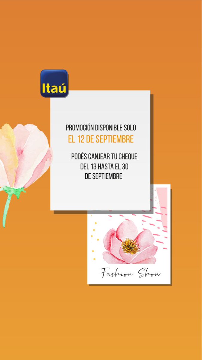 En el mes de la primavera te esperamos con los mejores beneficios pagando con tus tarjetas de crédito Itaú. 🌻🌷🌹