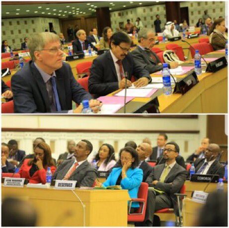 ECA_OFFICIAL's tweet photo. Le Gouvernement de #Ethiopia a présenté aujourd’hui son ambitieux programme de réformes #economic à la #developmentcommunity & au secteur #private. @ECA_Official a eu l'honneur d'accueillir cet évènemt & de se pencher sur le programme avec @WorldBank @EU_Commission @IMFNews https://t.co/dkt6hgiOKS