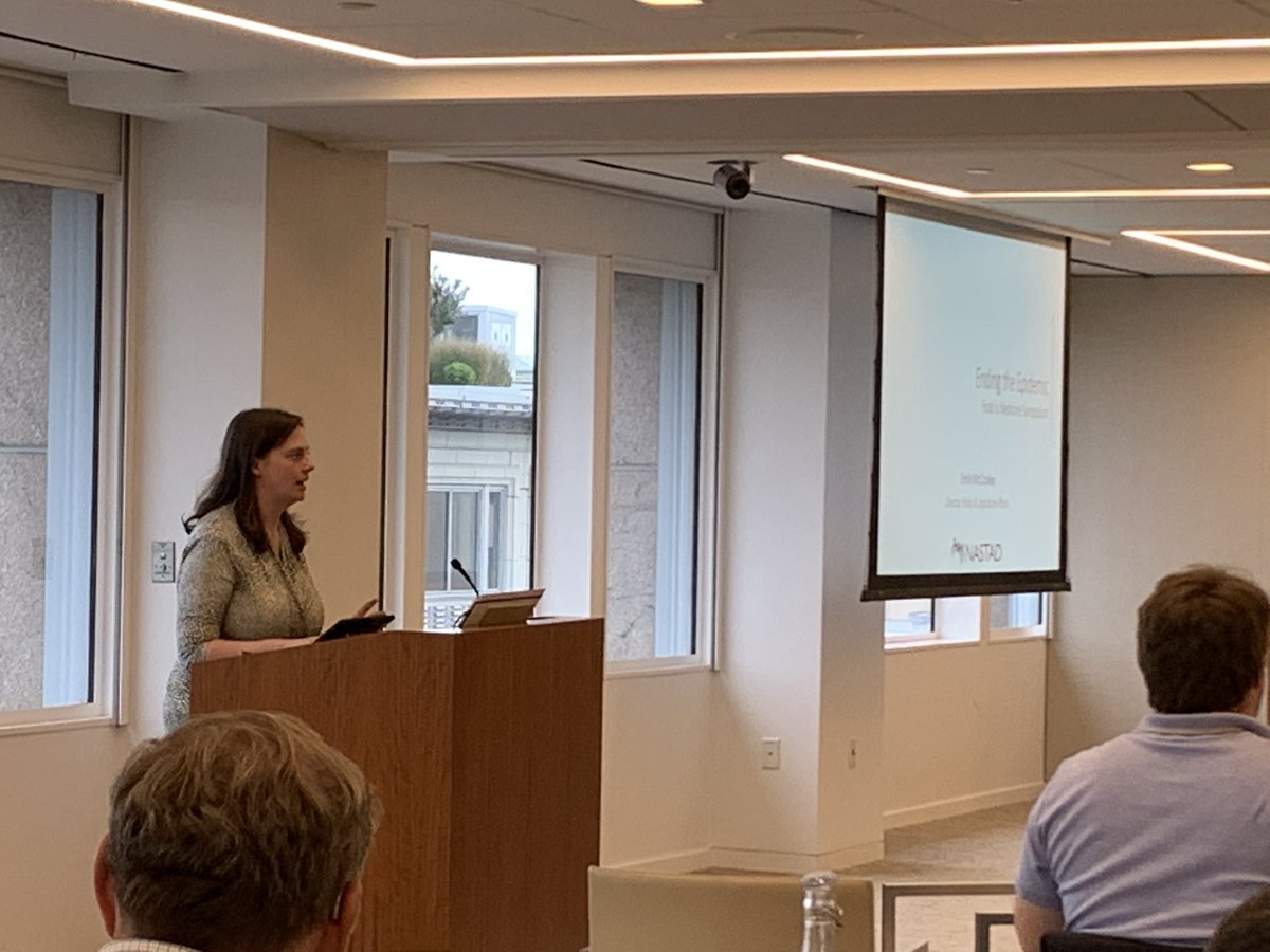 Pietrogallo's tweet photo. Emily McCloskey, Director, Policy & Legislative Affairs @NASTAD discusses the future of Ryan White Policy and the role of structural interventions in Ending the Epidemic Plans. #Fimc #Eatwellsfl #FIMCSymposium19 #FoodisMedicine @HungerFighter https://t.co/byhYP8vv1o