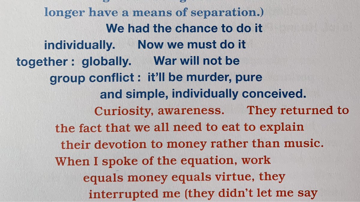 sigliopress's tweet photo. War will not be group conflict: it’ll be murder, pure and simple, individually conceived.
—John Cage, from the new expanded edition of Diary: How to Improve the World (You Will Only Make Matters Worse)
https://t.co/TSyvf4lddd
#johncage #johncagediary https://t.co/B4eZrxndzc