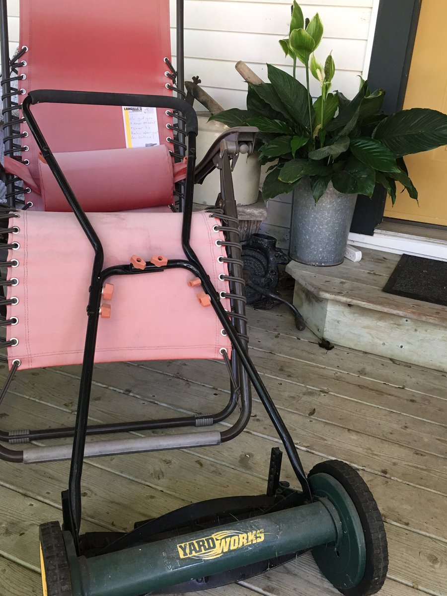 “We got you a new mower + chair to relax in after your done cutting”~ Unknown.... 😂😂 Thank you.