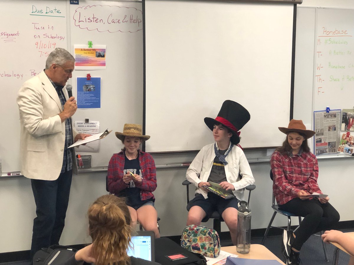 Jerry Springer hosted his show ⁦<a href="/AHSD25South/">South Middle School</a>⁩ today.  He helped students understand sectionalism in the mid 1850’s.  Later this week we will be talking about issues that separate us today. ⁦<a href="/sms8west/">sms8west</a>⁩
