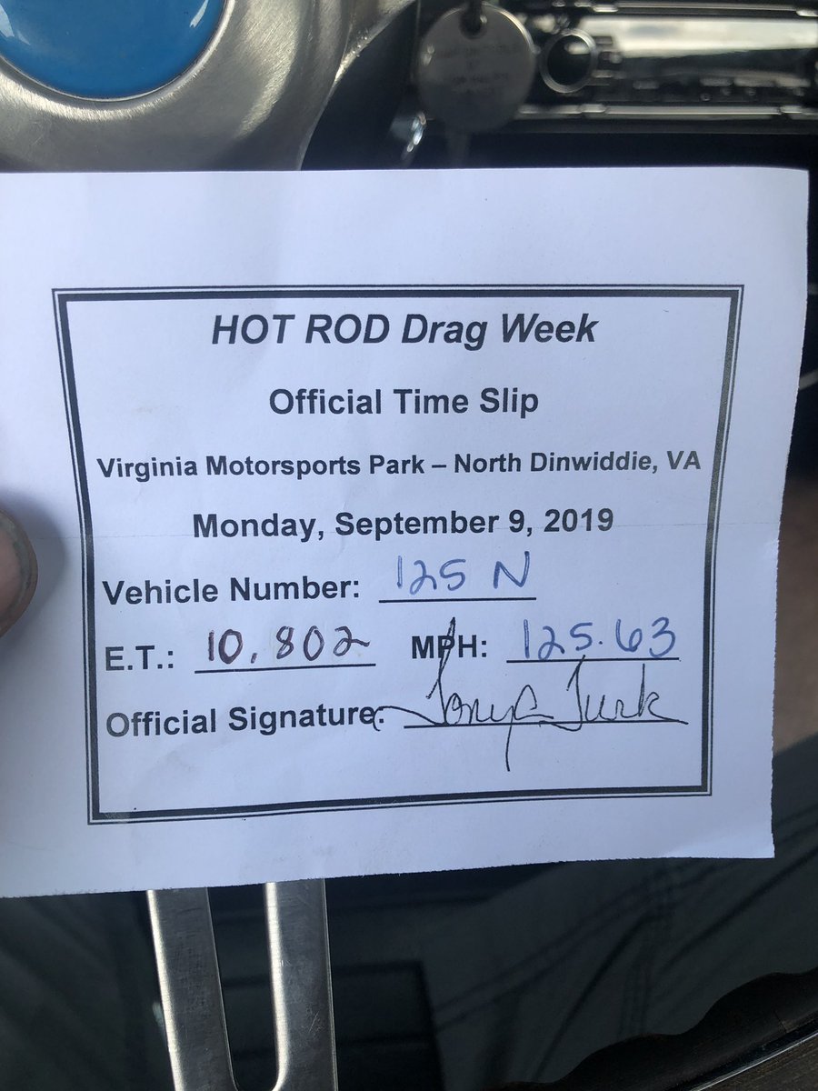 10.80 at 125.63 mph.  Not bad to start the week. North to Maryland.  See how the street car handles the roads.  <a href="/Ken_Dwyer/">Ken Dwyer</a> <a href="/cquags22/">Carlo Quagliata</a> <a href="/OHSSAO/">OHS Stdt Activities</a>