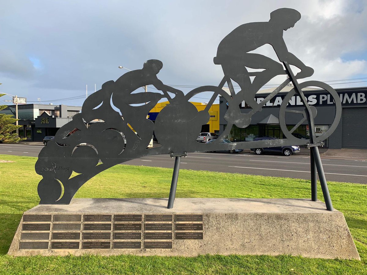 It's here! 🙌🏻The 2019 CitiPower and Powercor Australia Melbourne to Warrnambool winner's plaque. 🥇<a href="/just_nickwhite/">Nick White</a> Which names will be on the men's and women's honour roll for 2020? 🤔