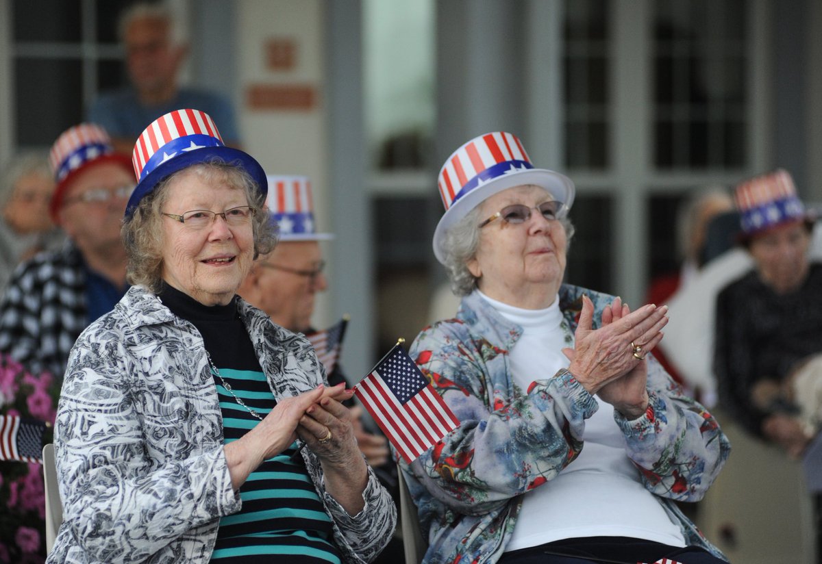 MelogranaPhoto's tweet photo. The New Bremen High School Pep Band performed for the residents at Elmwood Assisted Living Monday morning for Patriotic Day during National Assisted Living Week. Photo by Daniel Melograna/Daily Standard. #DailyStandard #NationalAssistedLivingWeek #Elmwood #NewBremenPepBand https://t.co/6aNDeKWAgD