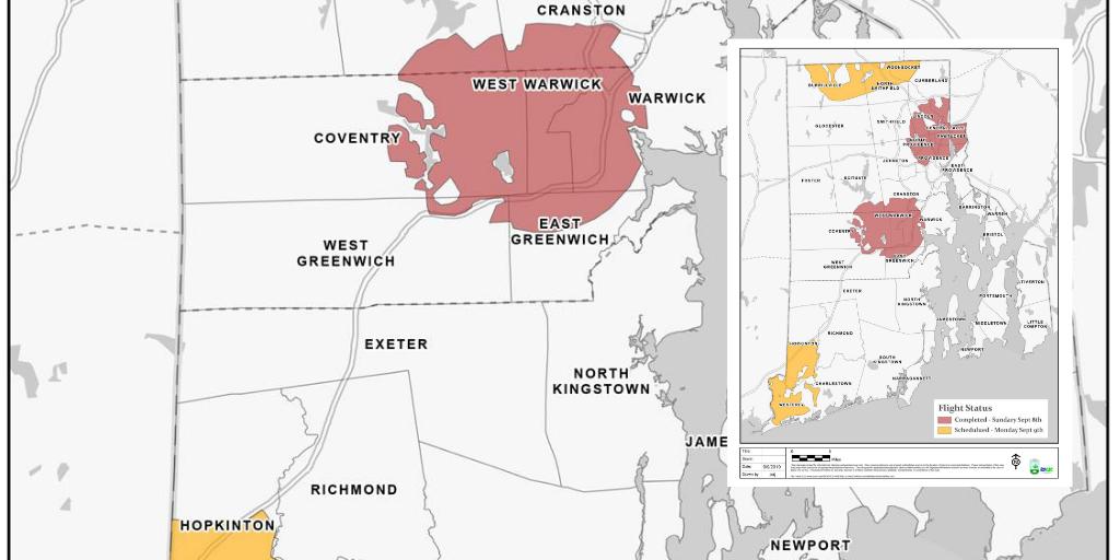 Sunday night's aerial pesticide spraying was a success, the  
<a href="/RhodeIslandDEM/">Rhode Island Dept of Environmental Management</a> said Monday morning. Crews were able to cover approximately half of the identified areas in two flights.For more information please click the link below.
ri.gov/press/view/366…
