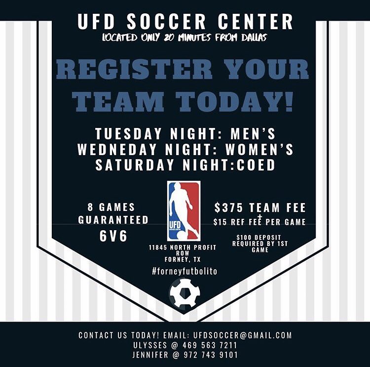 SoccerUfd's tweet photo. 💥New season, New pricing💥
⚽️⚽️⚽️Come play with us! ⚽️ ⚽️ ⚽️
Get with your friends and make a team! 
Season starting soon! Contact us for more info! 
#ufdsoccer #forneyfutbolito https://t.co/nNbvZa2Gpb