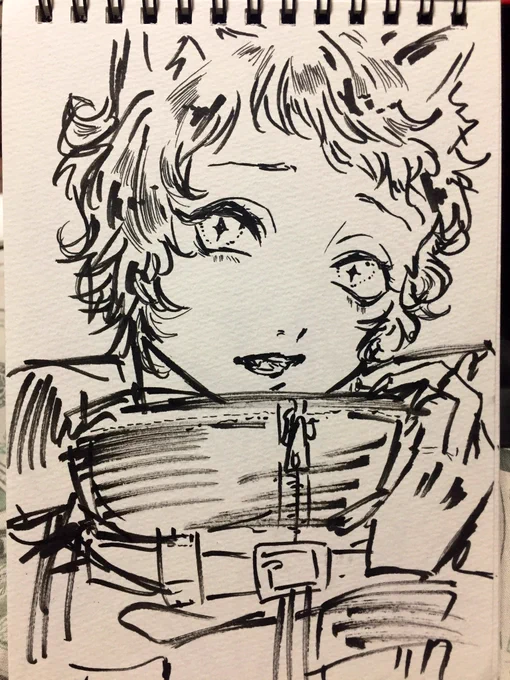 一発描きらくがきが溜まったので、
筆ペンすっっっごーーく楽しい
1 いつものリアムくん
2 いつものジル姉ちゃん
3 冬モコ仕様のジル姉ちゃん
4 14歳くらいのジル姉ちゃん 
