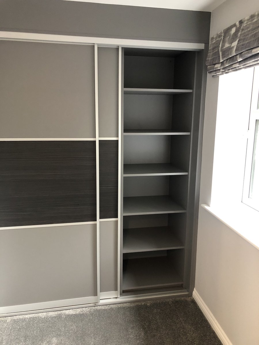 Today’s fitted sliding robes supplied &amp; fitted by <a href="/prestigekbltd/">@prestigekitchens</a> call for a free quote or visit our showroom prestigekb.co.uk #fittedbedroom #SlidingDoors