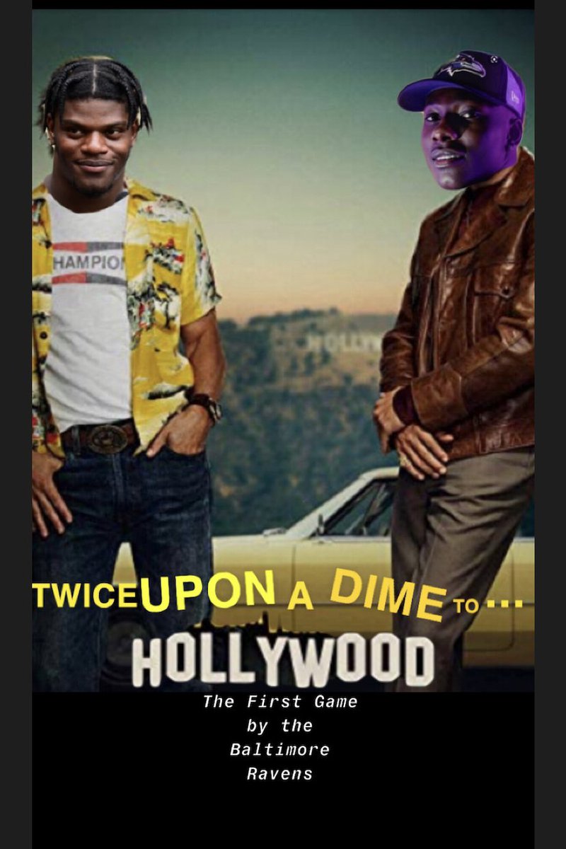 Hottest movie of the year starring <a href="/Lj_era8/">Lamar Jackson</a> and <a href="/Primetime_jet/">Hollywood Brown</a> (cc: <a href="/Ravens/">Baltimore Ravens</a>)