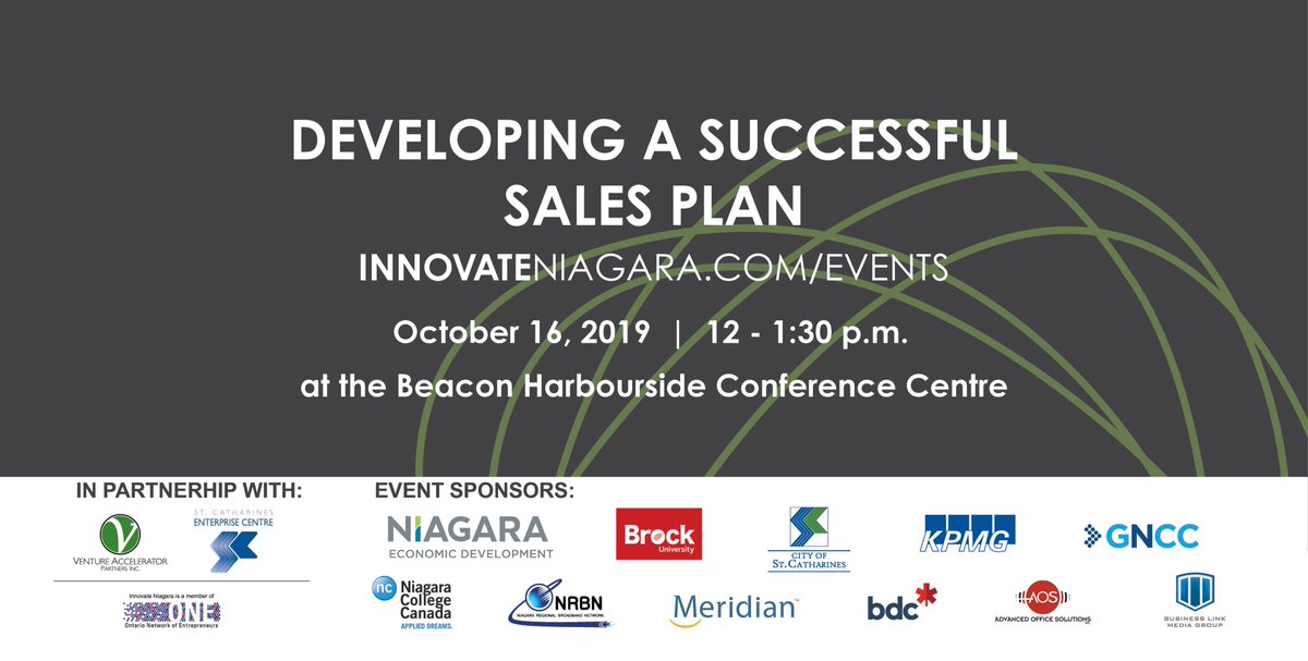 InnovateNiagara's tweet image. There's a lot to consider when developing a sales plan for your startup or small business. 
❔Where will you find new customers?
❔What pain point are you solving for them? 
Register for this workshop facilitated by @vapartners to develop your sales plan&amp;gt;&amp;gt; bit.ly/eventsIN