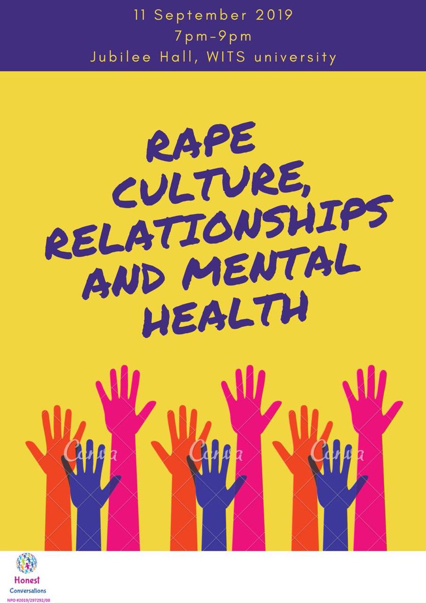 JubesHcom's tweet photo. Please also take note that we’ll also be hosting a discussion on rape culture and mental health !!! 🚨🚨 Discussions will take place in the DSTV from at Jubilee https://t.co/P3Z46ysJSw