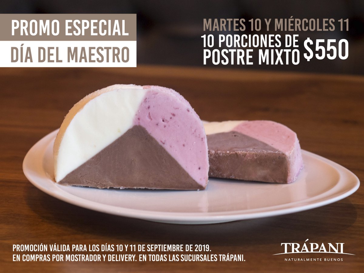 heladostrapani's tweet photo. PROMO ESPECIAL DÍA DEL MAESTRO 💞🙌 https://t.co/bdOpZmgyiR