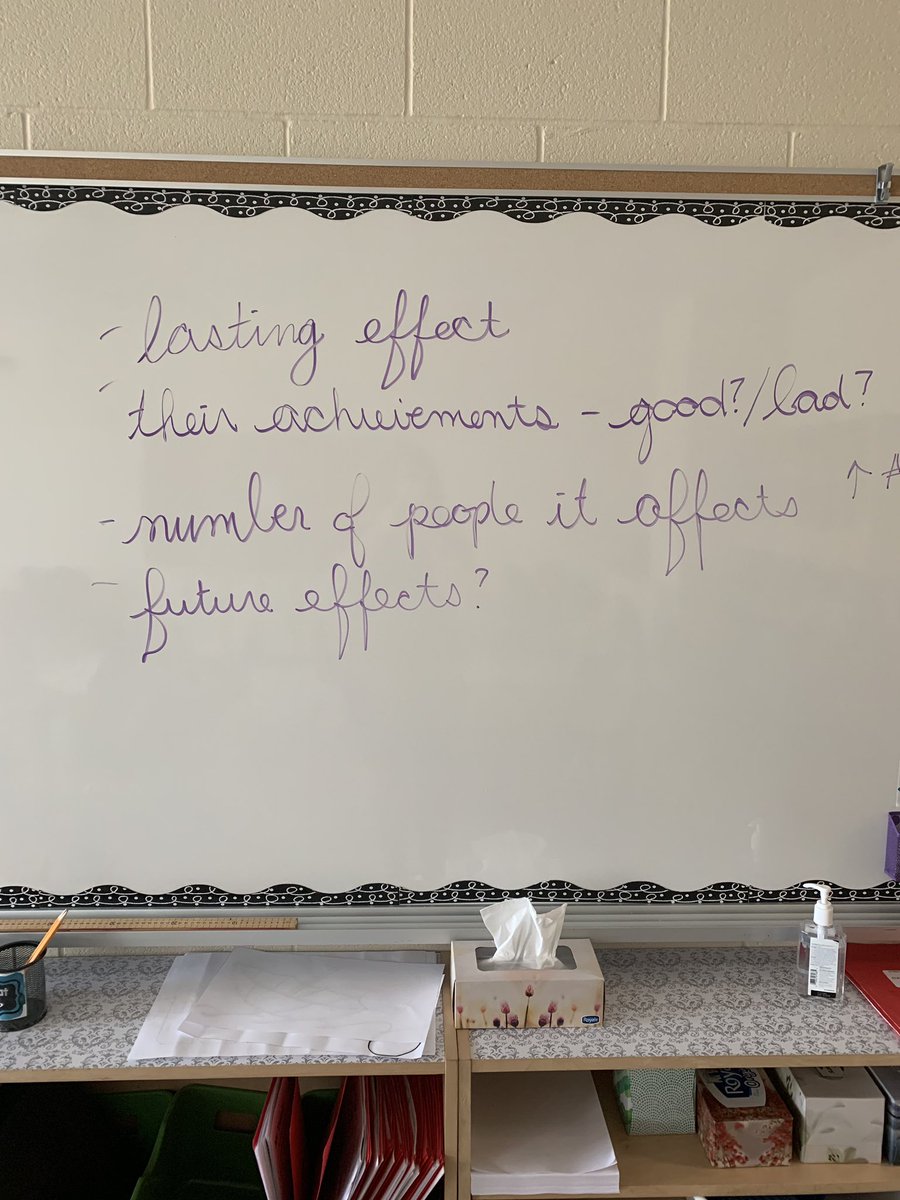 LacretiaHoward's tweet photo. Lots of great conversations today in social studies as we set criteria and rank Canadians past and present on their significance @Stoney_CreekPS @TC2thinks. Thinking classrooms are noisy classrooms! https://t.co/aFQiFAvvru