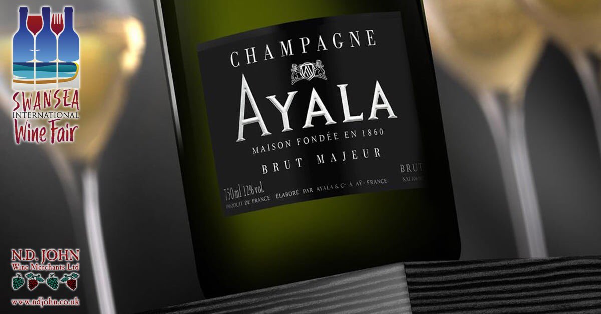 Ayala is one of the original twenty-six Grandes Marques, based in Aÿ in the heart of the region. 

We'll have both the Ayala Brut Majeur and the Rose Majeur for you to taste!

Tickets are only £15 and available from ND John in Swansea or from swanseawinefair.co.uk