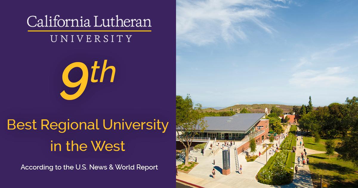 CalLutheran's tweet photo. Cal Lutheran is ranked 9th among regional universities in the West! More info here: https://t.co/siRY6E6LE5 https://t.co/5RuTtnSSUI