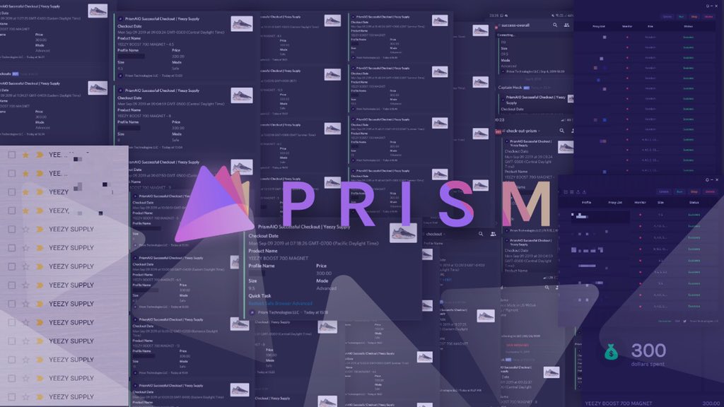 PrismAIO's tweet image. PrismAIO success on the YeezySupply exclusive 700 “Magnet”!

We are giving away 3 copies! To enter:
- Like this tweet
- Follow @PrismAIO
- Retweet

Winners will be drawn in 2 days, good luck!