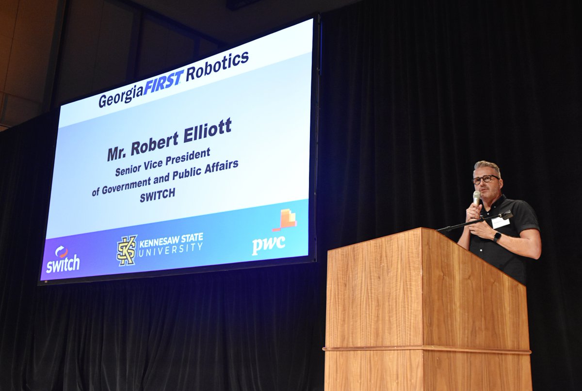 Switch's tweet photo. Switch is proud to be a @GeorgiaFIRST Robotics sponsor, and we were thrilled to see over 1,000 students and attendees participate in #STEAMEducation sessions at the GeorgiaFIRST Symposium and FIRSTยฎ Tech Challenge kickoff this weekend! #SwitchSTEAM #MoreThanRobots @KennesawEDL https://t.co/B0P90iGiGq