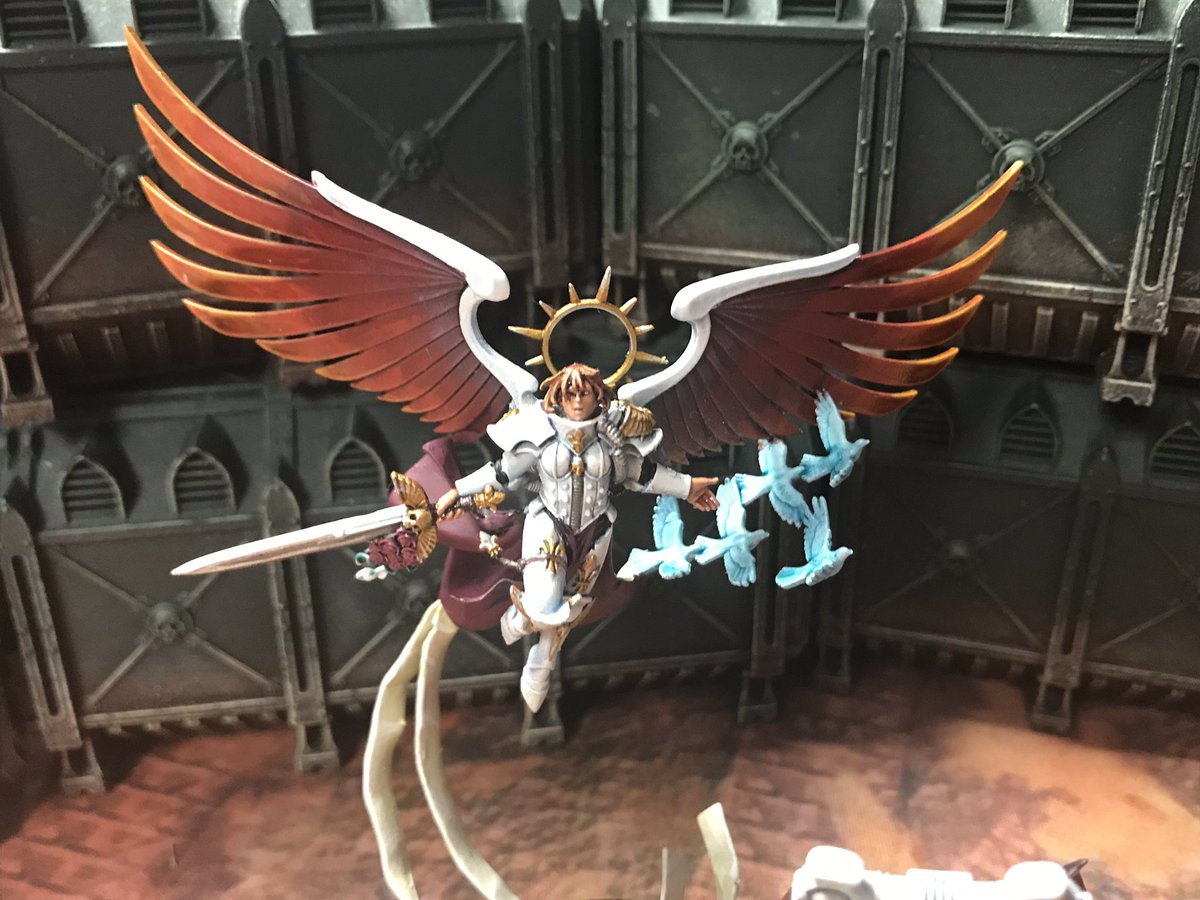 GW_Salisbury's tweet photo. Started reading Celestine by @AClark2018 felt inspired to finish my version of the Living Saint. If you havent read the book you are 100% missing out. Check out your local Warhammer Store for a copy now. #sistersofbattle #Paintingwarhammer #livingsaint https://t.co/v2Qm7p2RuF