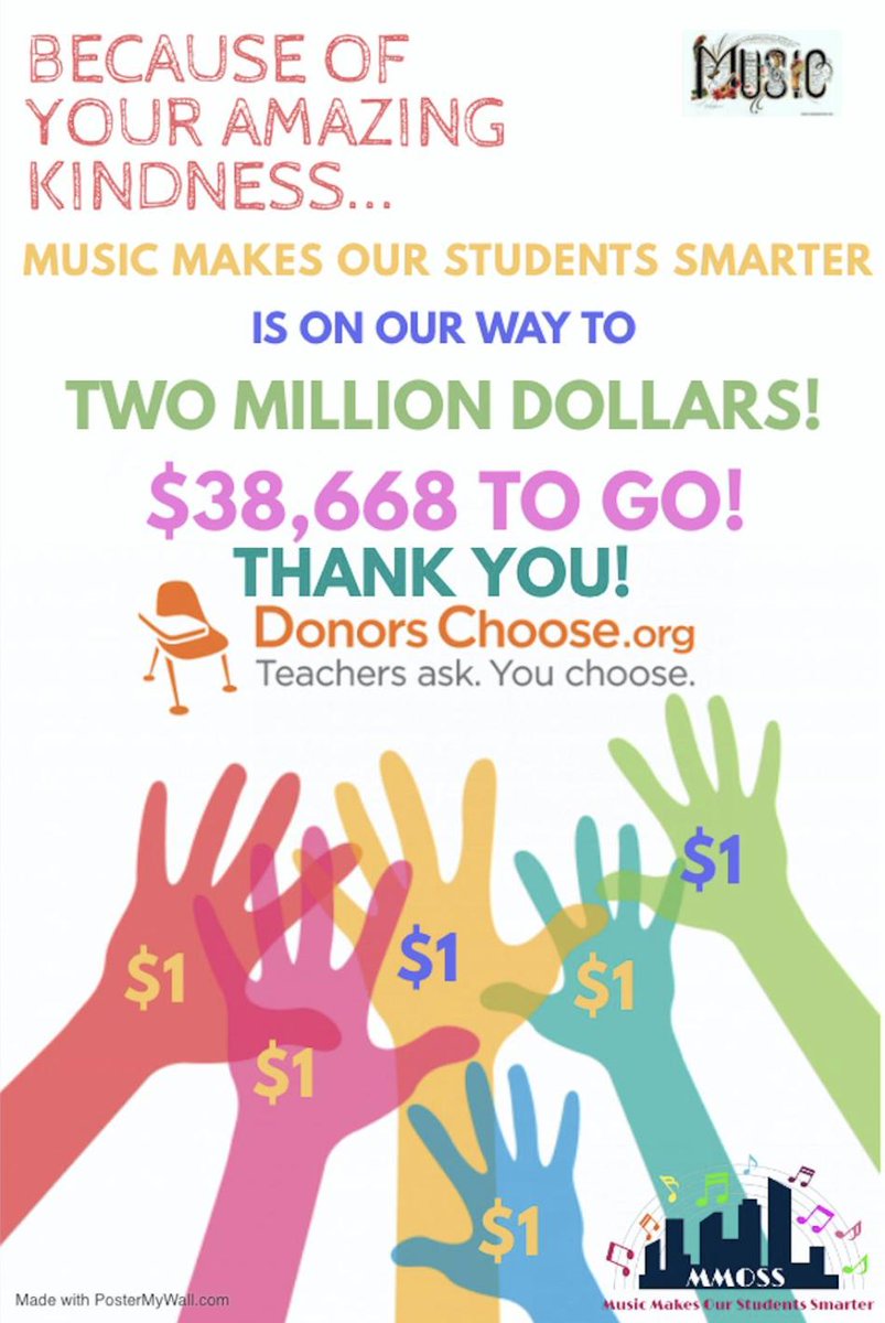 MMOSSGivingPage's tweet photo. Thank YOU for your help!
💜🎶💜
https://t.co/cq6ym7aKwV
#MusicMonday #MusicMatters #ittakesavillage #MMOSSFamily https://t.co/Wn5WerJRp2