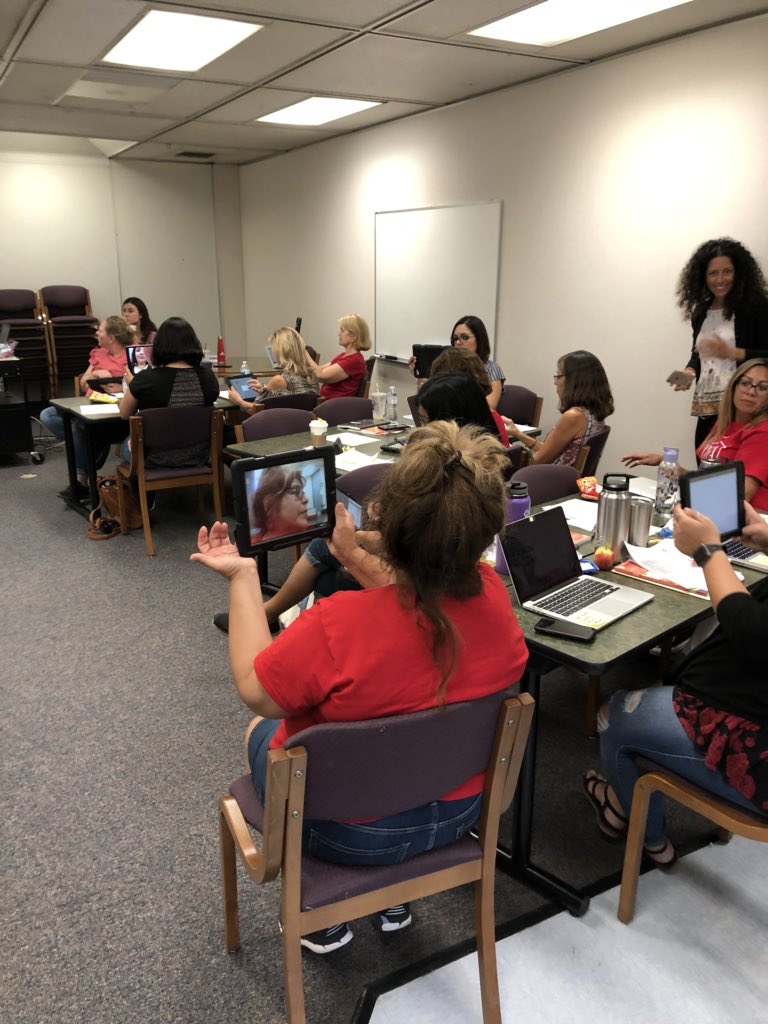 GP52Resist's tweet photo. State Preschool teachers learning how to automate data collection for student portfolios and DRDP assessments #savingtime #qualitydata #learninggenie #techyteachers @CajonValleyUSD @henryjenine @sevicksuns https://t.co/6JSh7fAycG