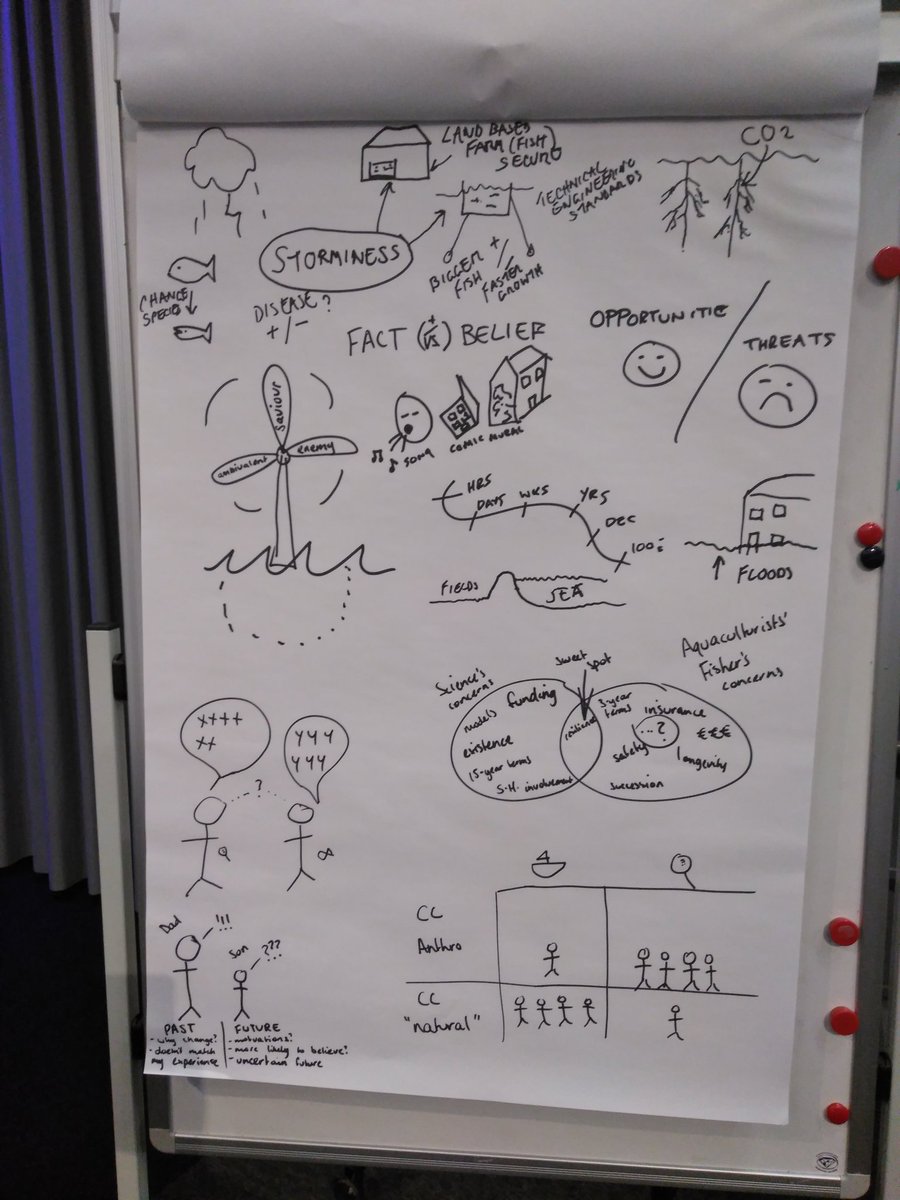 mariolanorth's tweet photo. Artistic results from the stakeholders network session at #ICESASC19 Partipants have shown their skills in the art of stakeholders engagement :) thanks for this great experience! @ClimeFish @DorothyDankel @cha_weber @martinpastoors @MarloesKraan @DickeyCollas @FundacionCETMAR https://t.co/bChNAEI9dj