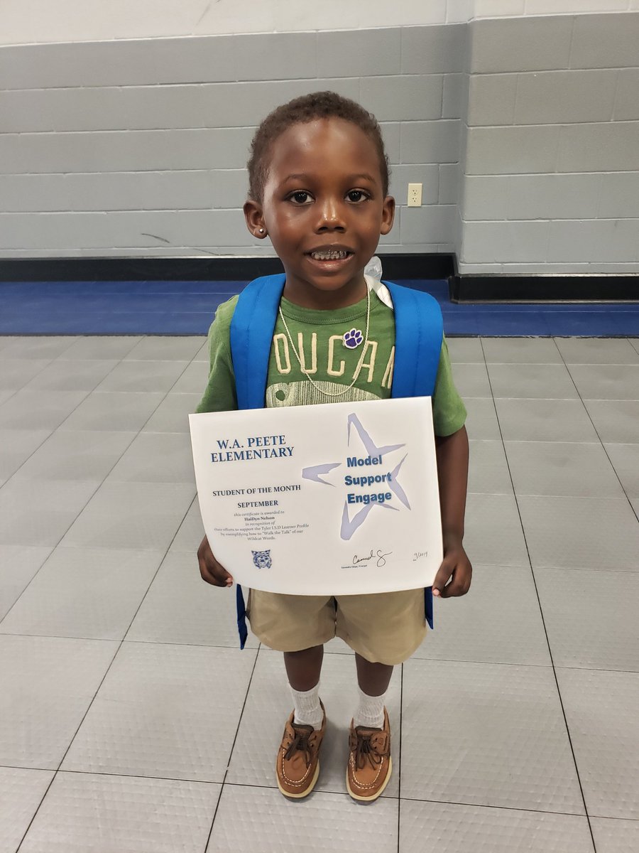 Hai'Dyn was named Peete's Student of the Month for September!!! 🎊CONGRATULATIONS Hai'Dyn!!! 🎉 #peete #tylerisd <a href="/peetetylerisd/">Peete Elementary</a> <a href="/ChapaTISD/">Cassandra Chapa</a> #kindergartenrocks