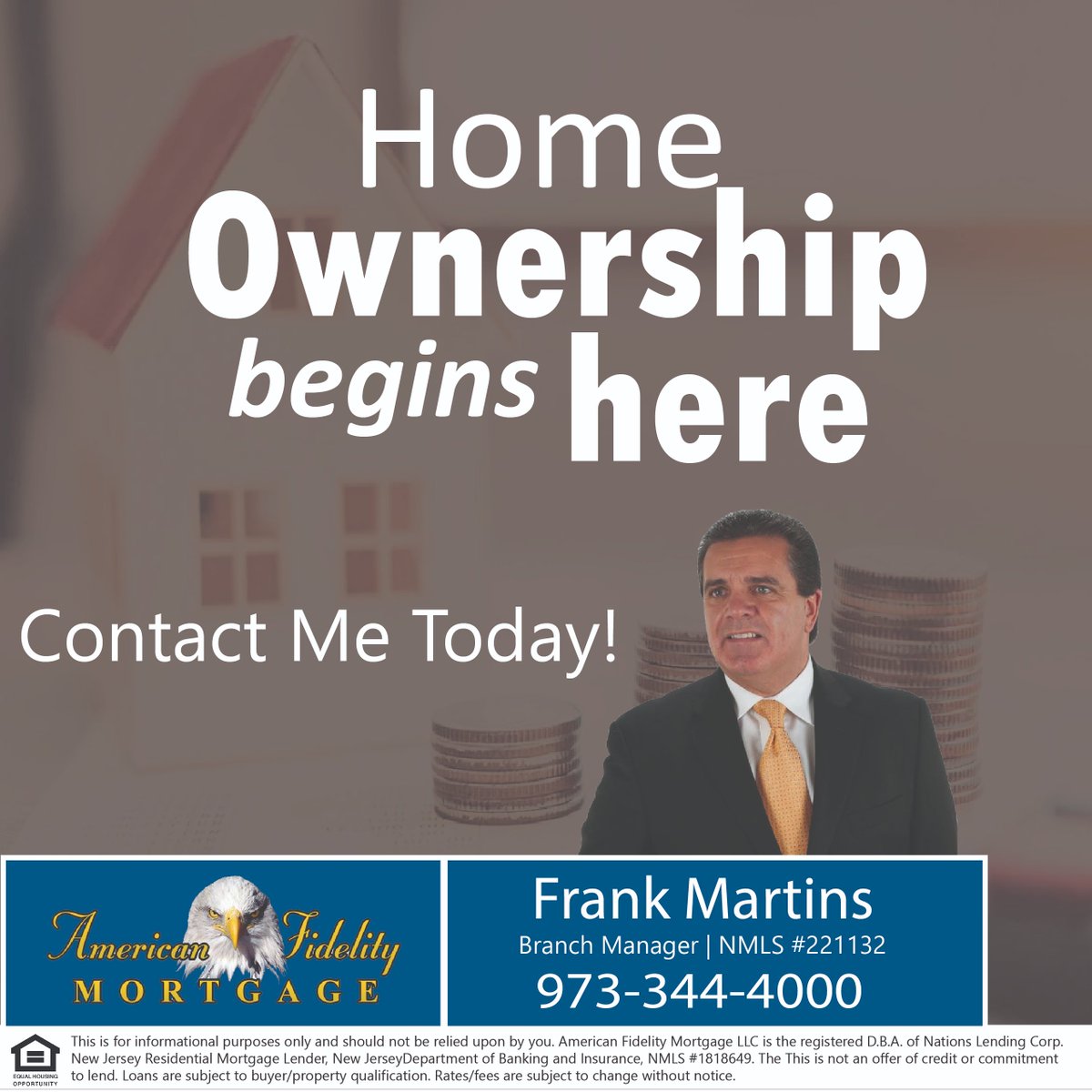AFM_Lending's tweet photo. Gain the home ownership and get pre-approved today! #AmericanFidelityMortgage 973-344-4000 https://t.co/zIrUpoHs0V