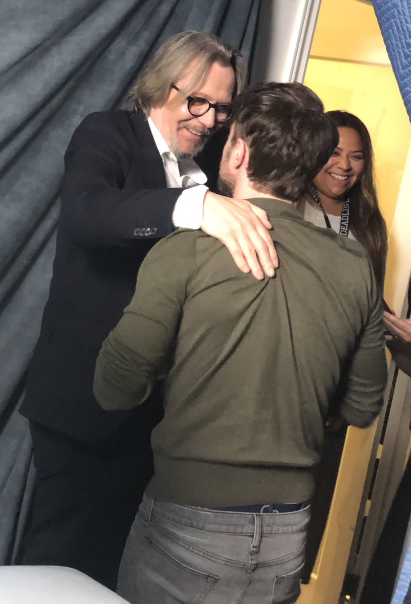 joeutichi's tweet photo. When Harry met Sirius. Daniel Radcliffe and Gary Oldman reunite at @DEADLINE’s #TIFF19 studio. https://t.co/fjS6vHSNOK