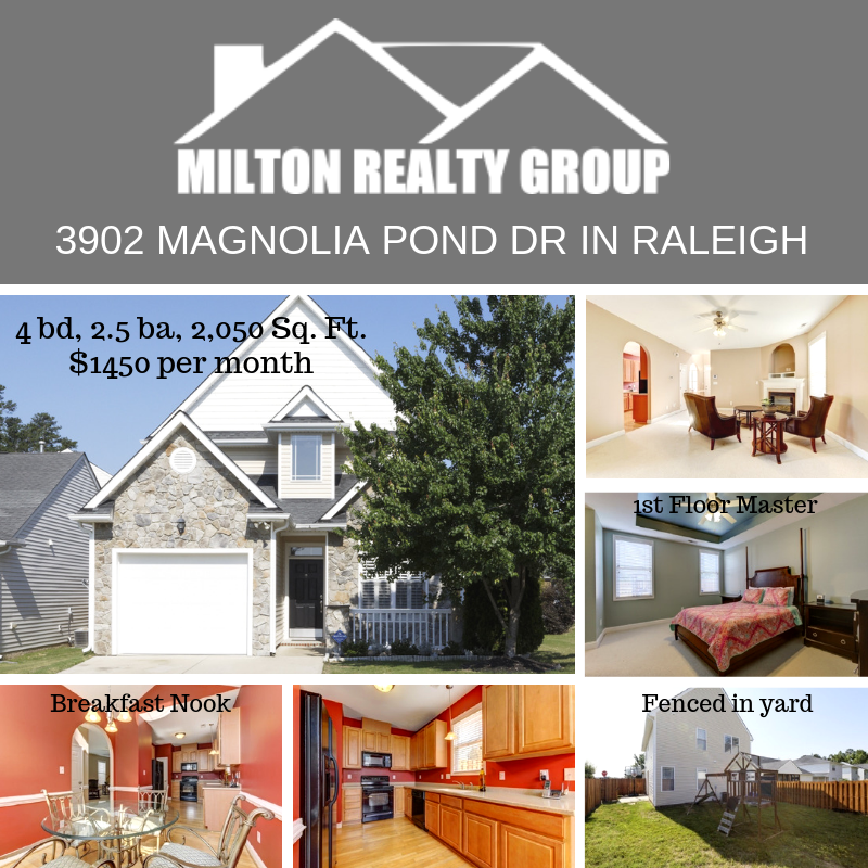 MiltonRealtyLLC's tweet photo. New rental property in Raleigh. Contact our office for more information 910-814-1012 or visit our website. https://t.co/yDG066RcVG 3902 Magnolia Pond Dr in Raleigh.

#miltonrealtygroup #newrentals #moveinMonday #propertymanagement #newhomeforrent #rentalproperties #Raleigh https://t.co/yaSe279t4h