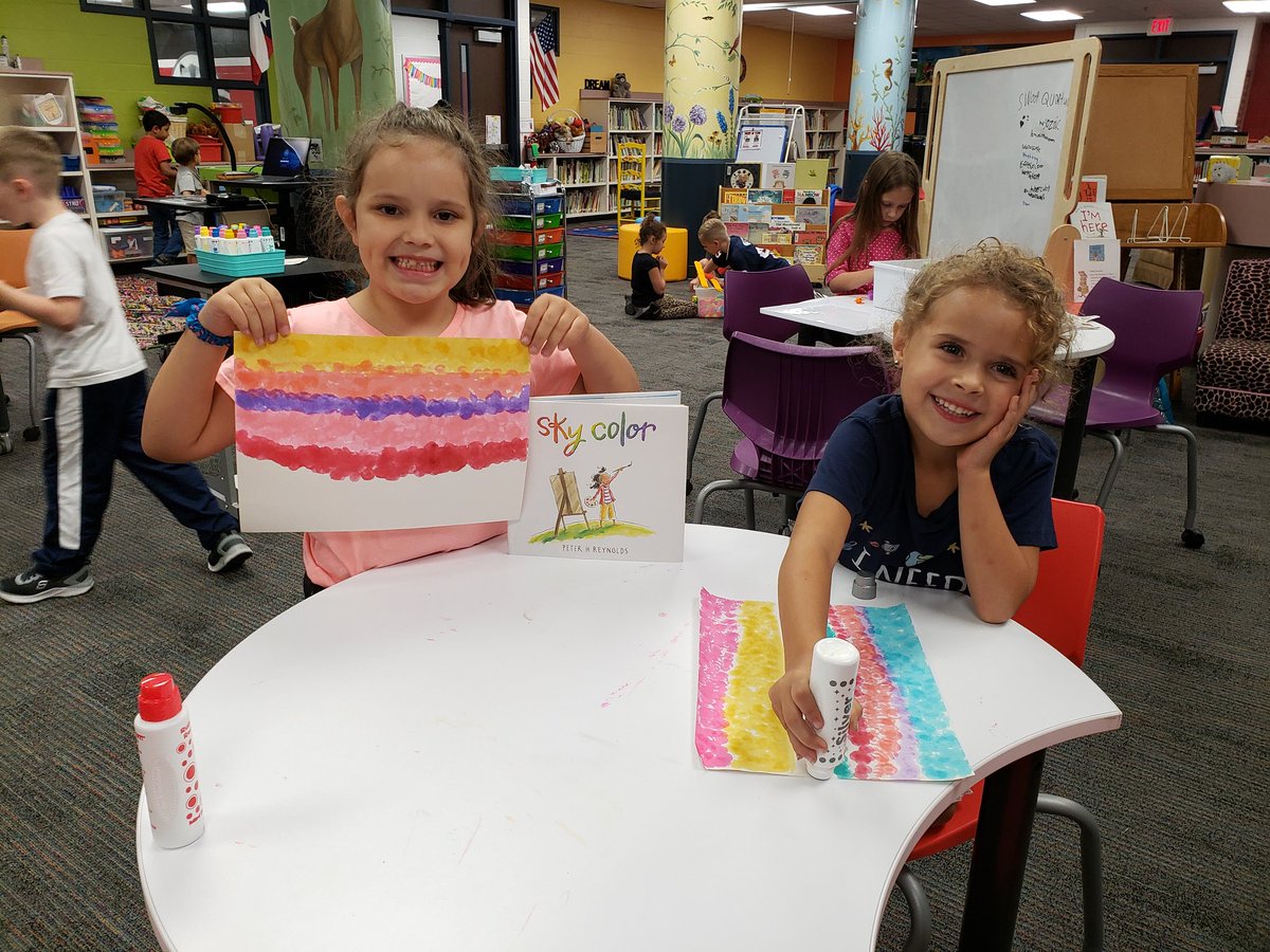 MrsYoungWHE's tweet photo. Sky Color by Peter H. Reynolds #thehumblelibrarian #proud2bewhe #bethelight https://t.co/d9H1r8MNSv