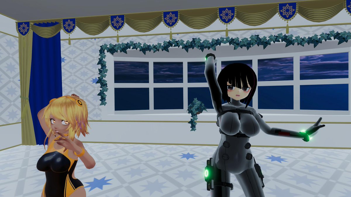shinobu_san_mmm's tweet photo. 早朝VRC　Backwardsさんとダンス。だけど早起きは眠い！　#VRchat https://t.co/bL7TKJPvwt