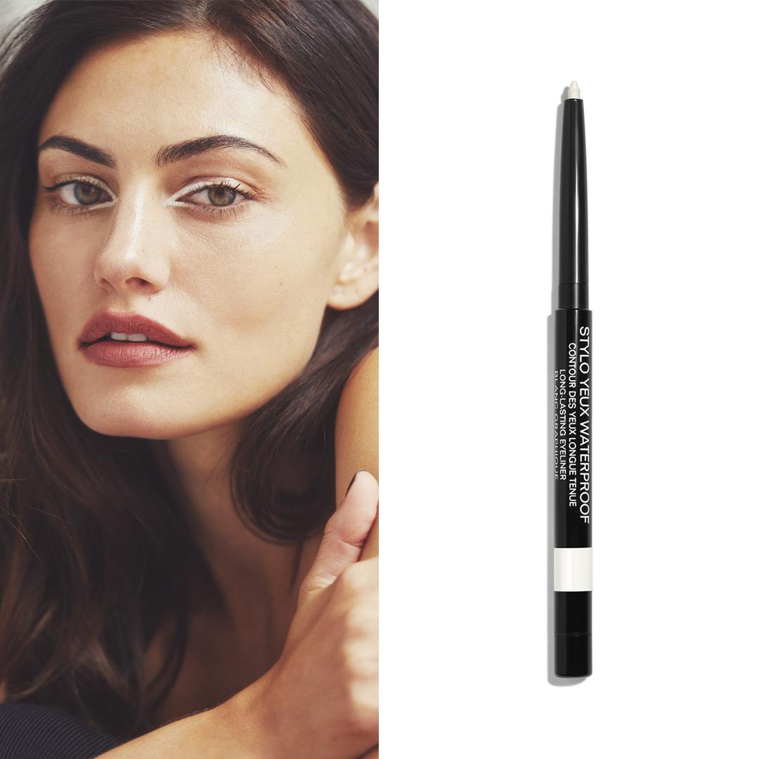 Dress Like Phoebe Tonkin on X: September [2019]  Posing for Gritty Pretty  wearing on her eyes #chanel the Stylo Yeux Waterproof Long Lasting Eyeliner  ($33) in 949 Blanc Graphique and on