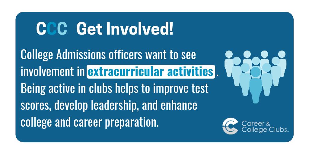 CCClubs's tweet photo. Get Involved! The start of the school year is a great time to learn about all the extracurricular activities available at your school. Like if CCC is one of them. #CCCinspires https://t.co/JxuHq27CT4
