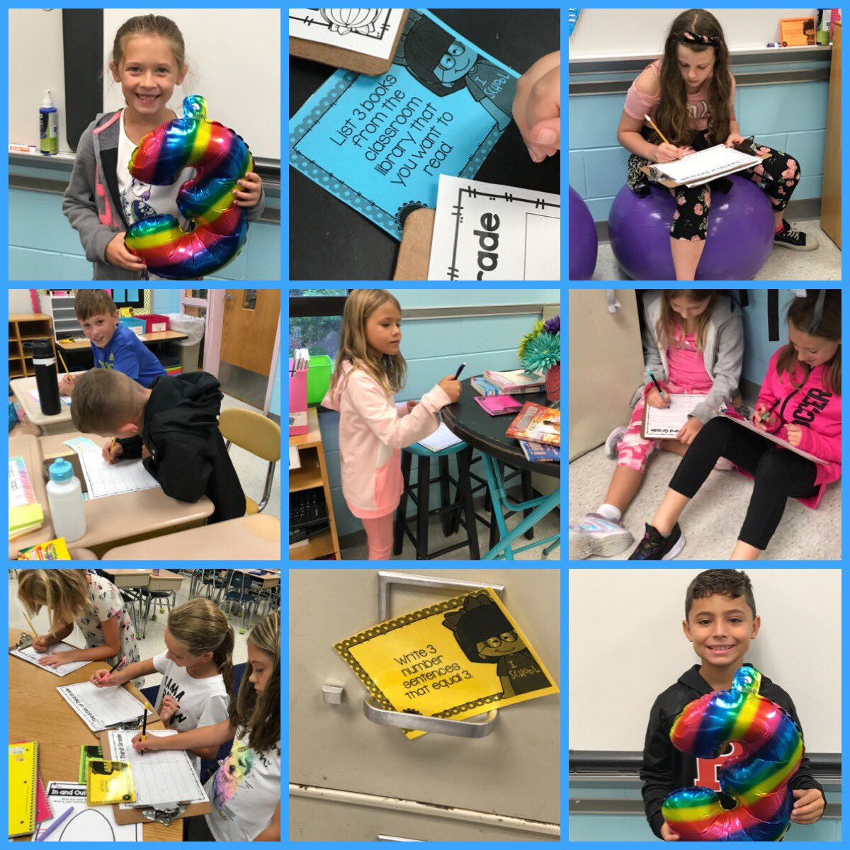 MrsLarneyCCS's tweet photo. Friday was our third day of 3rd grade! We had fun traveling around the room and answering questions that all had to do with the #3! https://t.co/5LPHYqqlTR