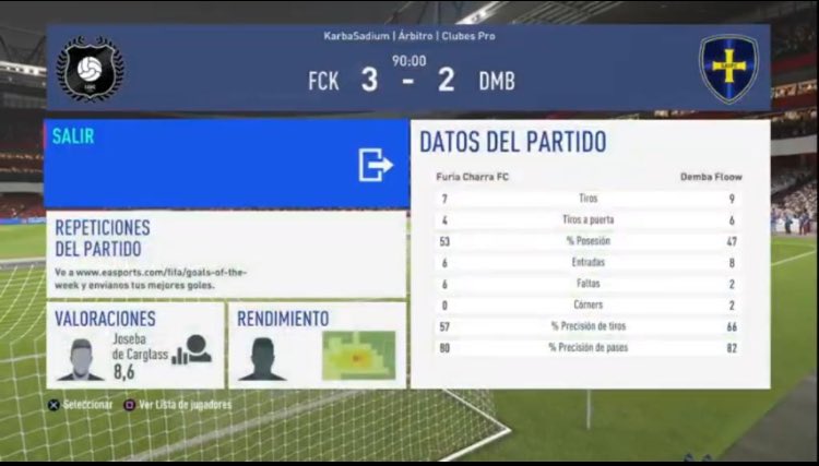 🏆 TORNEO <a href="/SurReyes/">Reyes del Sur -VFO-</a> 

1er PARTIDO

<a href="/_FuriaCharra/">Furia Charra eSports</a> 3 🆚 2 #DembaFlow 

⚽️ <a href="/aitorw1/">aitorw1🇪🇸</a> 
⚽️ #Manu 
⚽️ #Ivan