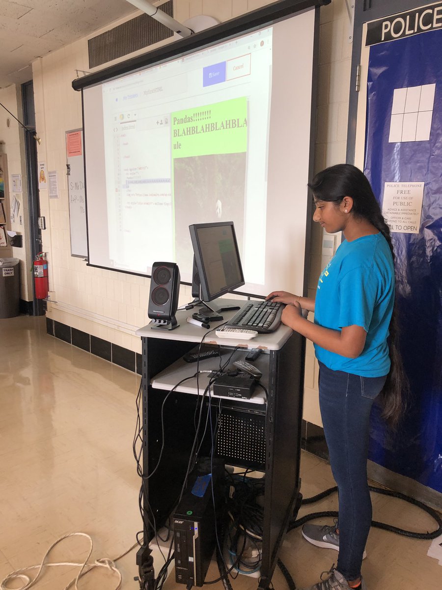 emsandy's tweet photo. Today in Girls in STEM one of our freshmen taught the other girls basics of coding! #WomenInSTEM #GirlsWhoCode @SolbergChem @uhighisu https://t.co/736hzAPLO4