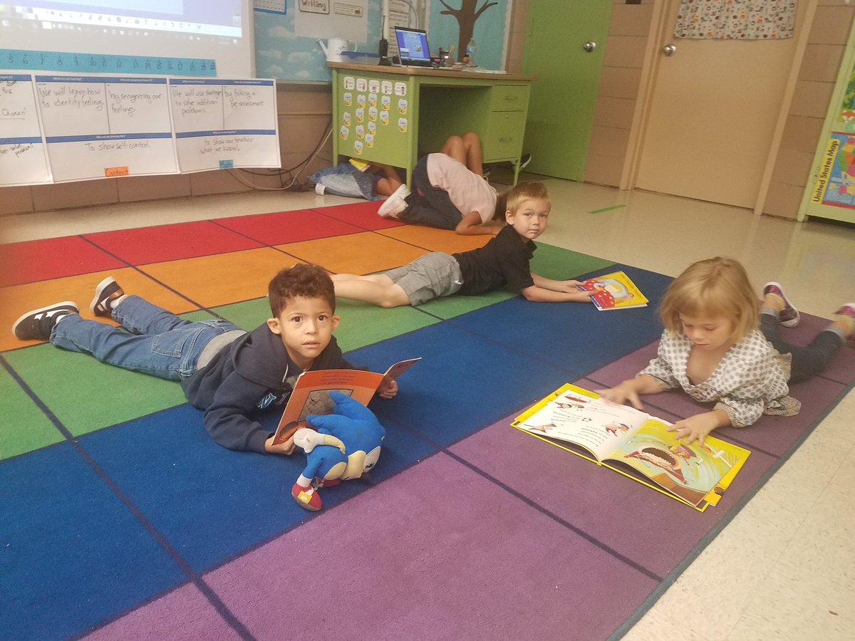 Students were enjoying finding a cozy spot to read to self. 😊 #hawthornehappy #growingtogether <a href="/BCPSHES/">Hawthorne Elementary</a>