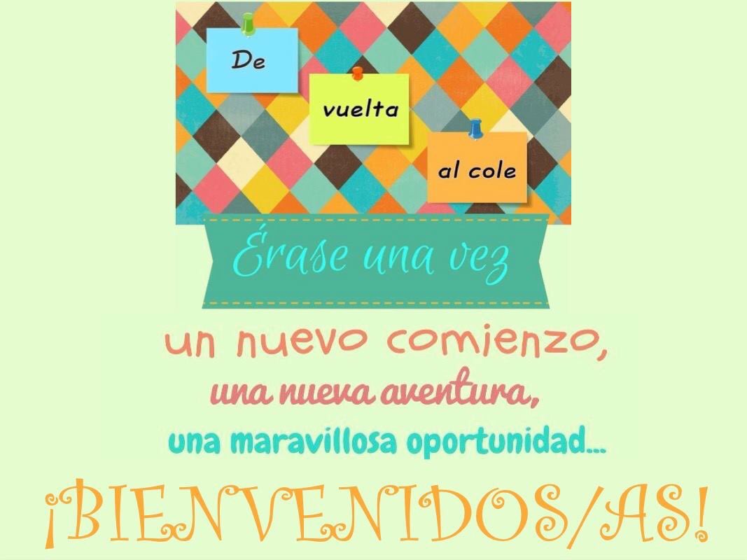 Mañana martes día 10 celebramos la vuelta al cole. Ya estamos preparadas y preparados para recibir a nuestro alumnado con ganas e ilusión. ¡Feliz curso 2019/20! #VueltaAlCole
