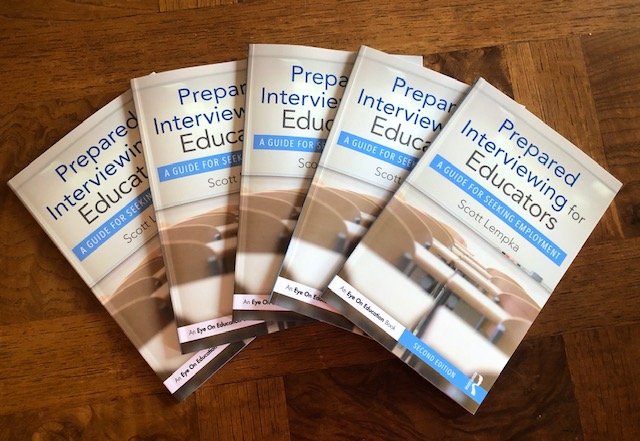 ScottLempka's tweet photo. Student teachers and education majors...I wrote this book for you! Prepared Interviewing for Educators is your quick and stress-free guide to a successful interview! Available now by Routledge and on Amazon. #studentteacher #edmajor #teacherinterview https://t.co/lWeoBGwoS7 https://t.co/FrypvIHEL9
