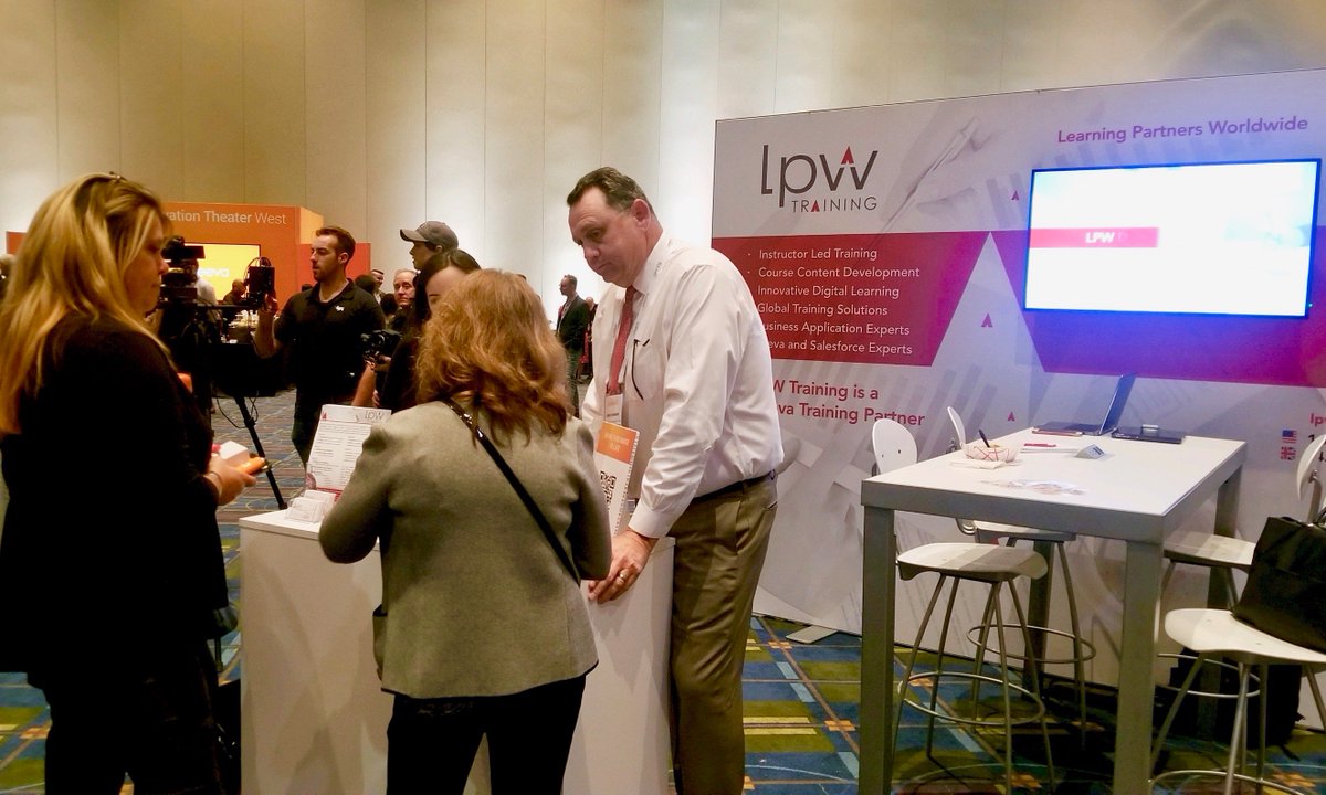 LPWTraining's tweet photo. The #LPWTraining Booth was buzzing today at the #VeevaSummit. Exciting opportunities to meet and show how our #BlendedLearning solutions are pivotal to boosting learner engagement, adoption, and proficiency. #TheLPWAdvantage #VeevaServicesPartner #LearningPartnersWorldwide https://t.co/aixCmdcJdT