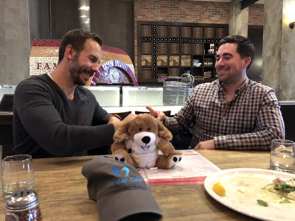 Kicking off #CeridianCares #GivingWeek with Rock-Paper-Scissors for Ceridian Cares Swag.