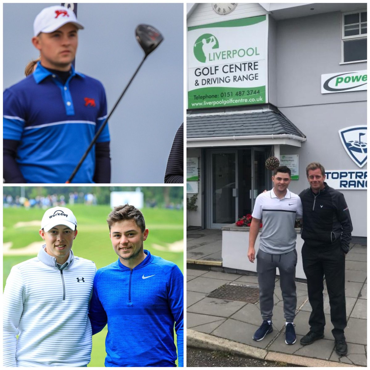 LiverpoolGolfer's tweet photo. No letting up for #AlexFitzpatrick seeing his coach @mikewalkergolf for a check up @LiverpoolGolfer this morning after his #WalkerCup campaign. Aiming to be as good as his big brother @MattFitz94 & benefitting from Mike’s great experience #liverpoolgolfcentre #walkercup #mwalker https://t.co/1AKVHq8tF4