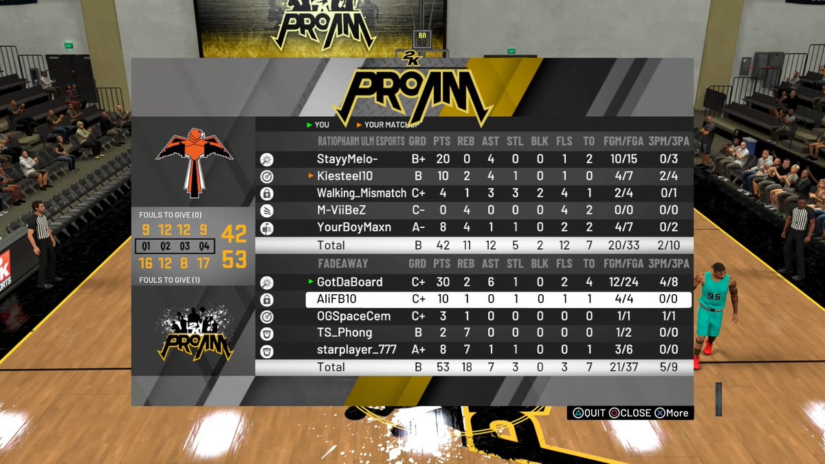 FadeAway2k's tweet photo. Great game! GG to @uuulmer_eSports 
#2k20 #fix2k20 https://t.co/FHN4natxfu