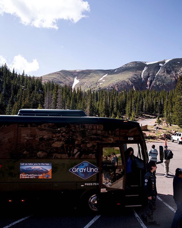 VisitPikesPeak's tweet photo. Cruise the epic 14er in style with frequent stops for photos & plenty of time at the top for hot donuts and cool views with Pikes Peak Tour Depot!
.
.
.
.
.
.
#visitpikespeak #pikespeak #14er #pikespeaktour #grayline #colorado #coloradosprings #visitcolo… https://t.co/5B3KKZJDL4 https://t.co/z3VbkPusRt