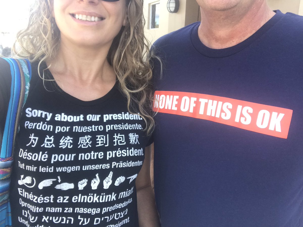 AndreeaBoyce's tweet photo. Proud #filthymouthed wife and #husband ❤️✅😝😎 #tshirt #statement #PresidentPAB 🤬🤯🤬🤯 #PresidentSharpie 🖊 🖊 #TrumpDerangementSyndrome @chrissyteigen @gin_and_tacos @LOLGOP @RandyRainbow @TheEllenShow https://t.co/k7xBmP5pzp