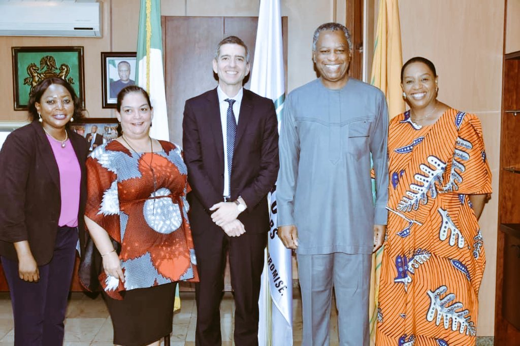 H.E. Mr. Paul Howe, <a href="/WFP/">World Food Programme</a> Representative to Nigeria presented his Letter of Commission. <a href="/NigeriaGov/">Government of Nigeria</a> @DigiCommsNG
