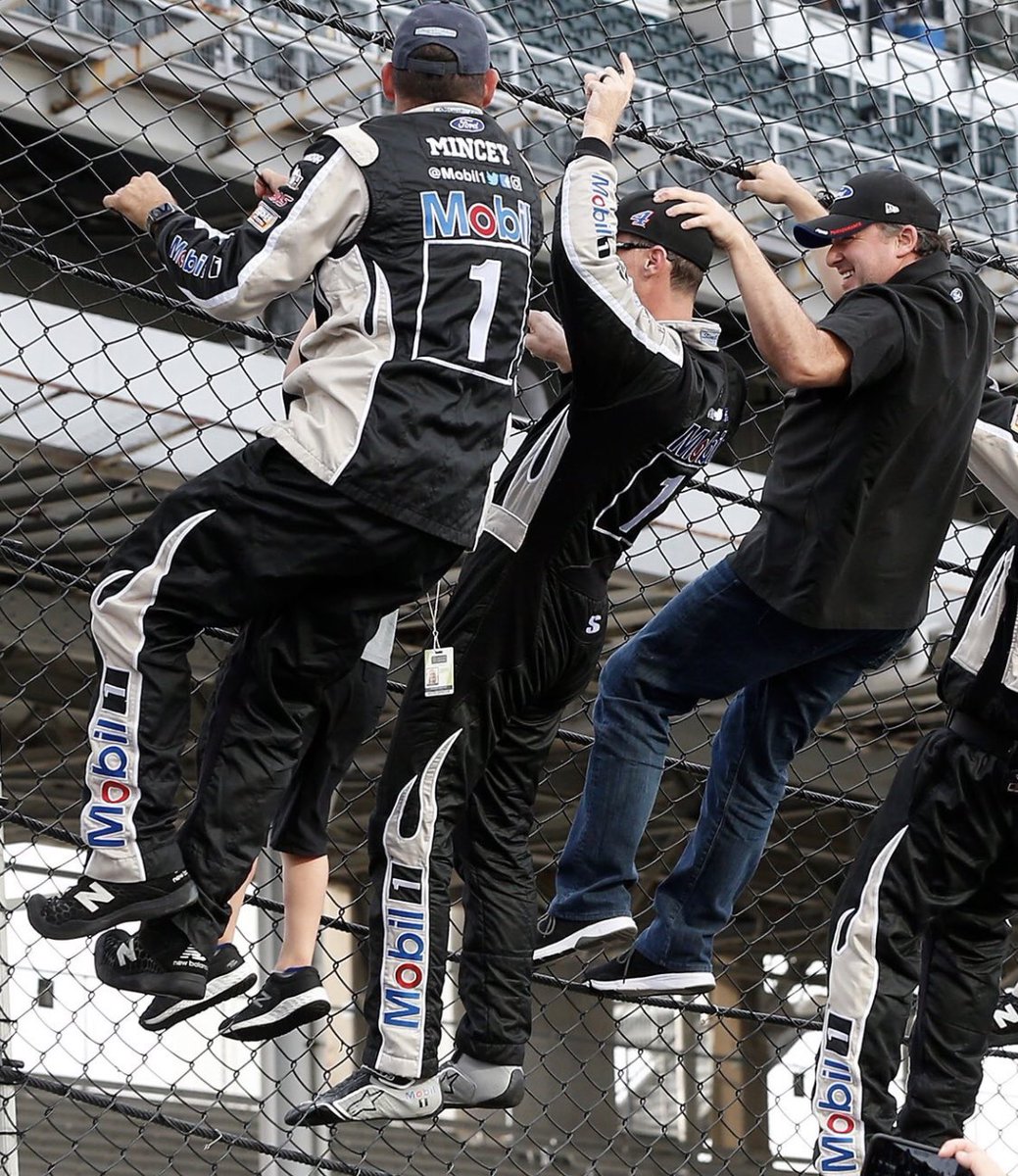It’s not everyday you get to climb the fence with these two bad asses  <a href="/KevinHarvick/">Kevin Harvick</a> <a href="/TonyStewart/">Tony Stewart</a> <a href="/IMS/">Indianapolis Motor Speedway</a> #winners <a href="/Mobil1/">Mobil 1</a>