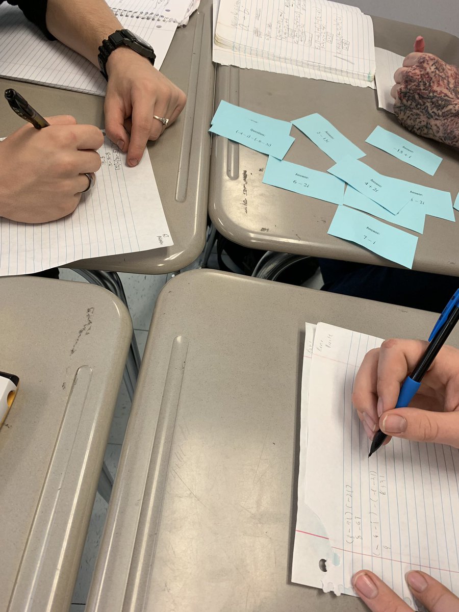 We practiced adding and subtracting complex numbers today! Thanks <a href="/mathequalslove/">Sarah Carter</a> for the QS inspiration as always! #iteachmath #MTBoS #wearecreekwood drive.google.com/a/dcbe.org/fil…